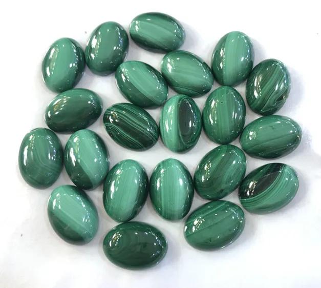 

100% Natural Malachite oval cabochon 2ps/lot 13*18mm Oval Gem CAB Ring Face Wholesale semi-precious stone jewelry accessories