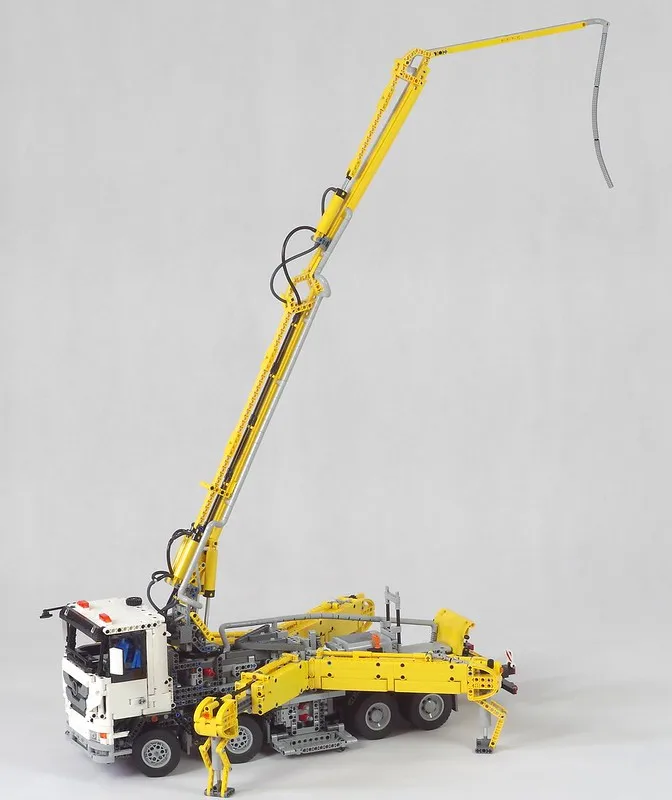 Новый RC legoins с зубчатой передачей технологии moc 29716 тележка конкретного насоса