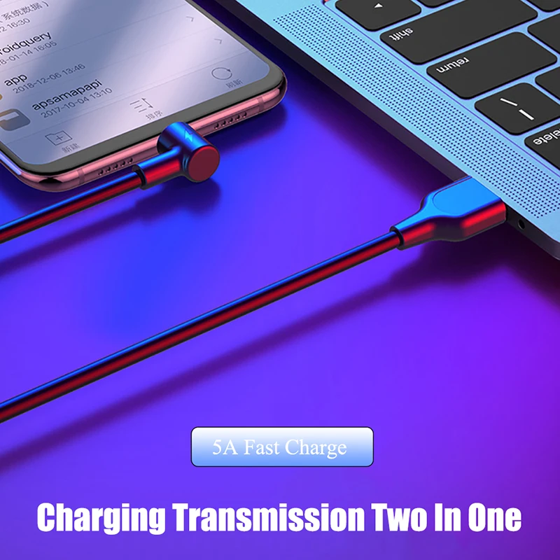 Кабель USB Type-C 5A кабель для супербыстрой зарядки Samsung Huawei P30 P20 Xiaomi mi 10 USBC