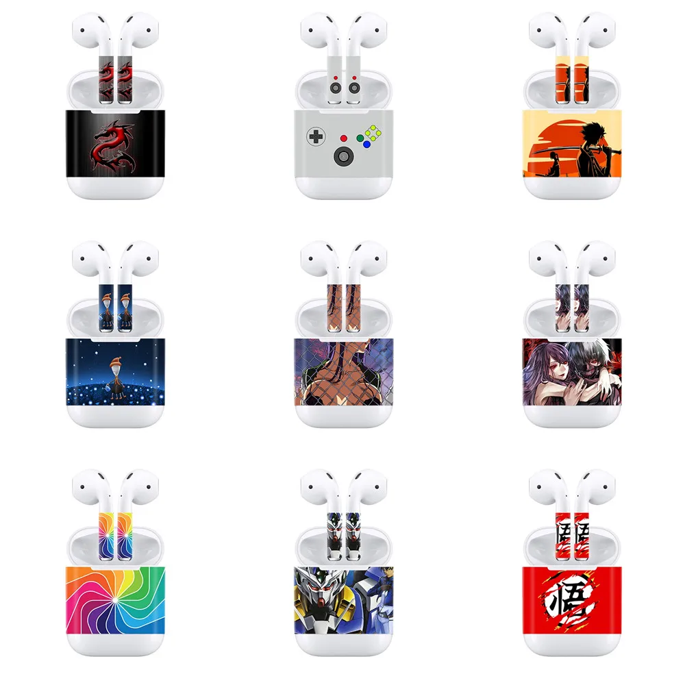 

Прямая поставка, камуфляжный принт, наклейка на всю кожу для A pple Airpods 1 2