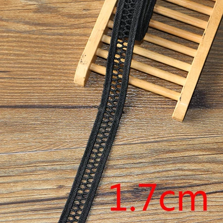 black 5yard Новые 5 ярдов красивой кружевной ленты, 20 мм в ширину, DIY аксессуары для одежды цветочные аксессуары и т. Д - Цвет: black 5yard