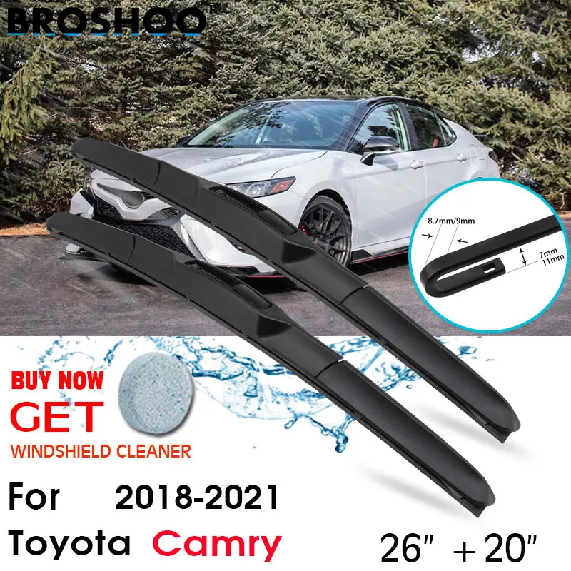 

Автомобильный стеклоочиститель лобовое стекло стеклоочистителя подходящий нож Аксессуары для Toyota Camry 26 "+ 20" 2018-2021 Fit U Hook Arm
