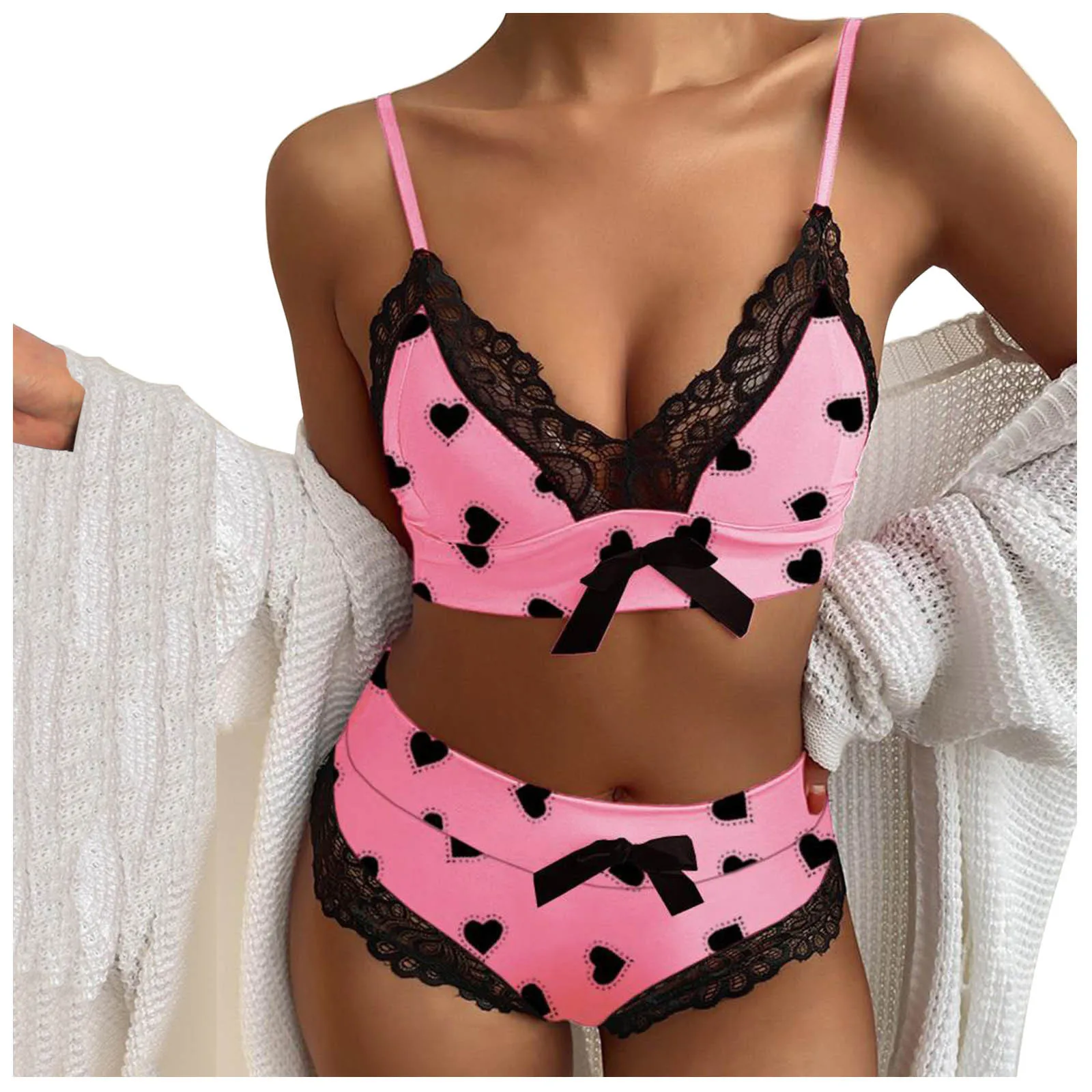 

Sexy Pajamas 2021 New Women Shorts Sets Lace Patchwork Pajamas Sleeveless Cami Shorts Set Lingerie Sleepwear