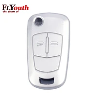 silicone folding flid car key cover case fob for vauxhall opel corsa astra vectra signum 2 button silicone remote car styling