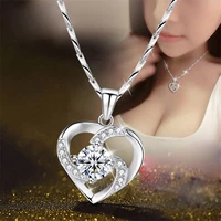 luxury heart aaa zircon women pendant necklaces simple versatile female party gift daily wear statement jewelry drop shipping