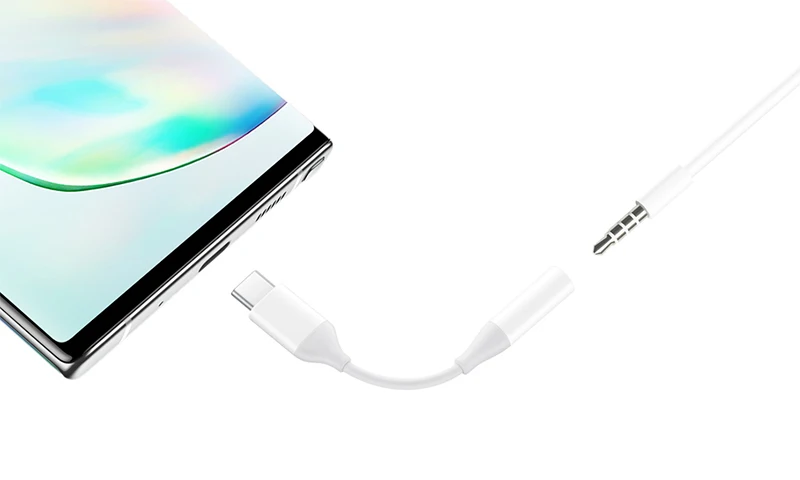 SAMSUNG Type-C to 3.5mm AUX Headphones Adapter For SAMSUNG NOTE 10 Plus 10+ A90 A80 A60 Type C To 3.5 Jack Earphone Audio cable