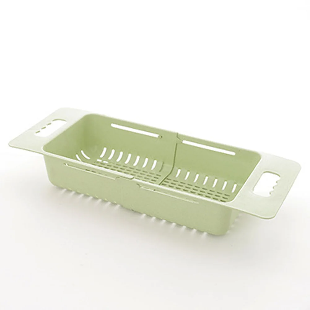 

Basket Rice Adjustable Drain Vegetable Dish Sink Retractable Strainer Plastic