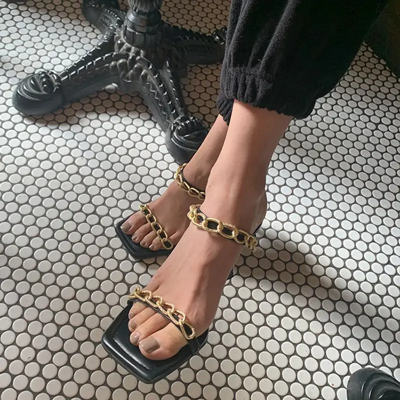 Стразы свадебные туфли с цепочкой тапочки для невесты новые женские сандалии