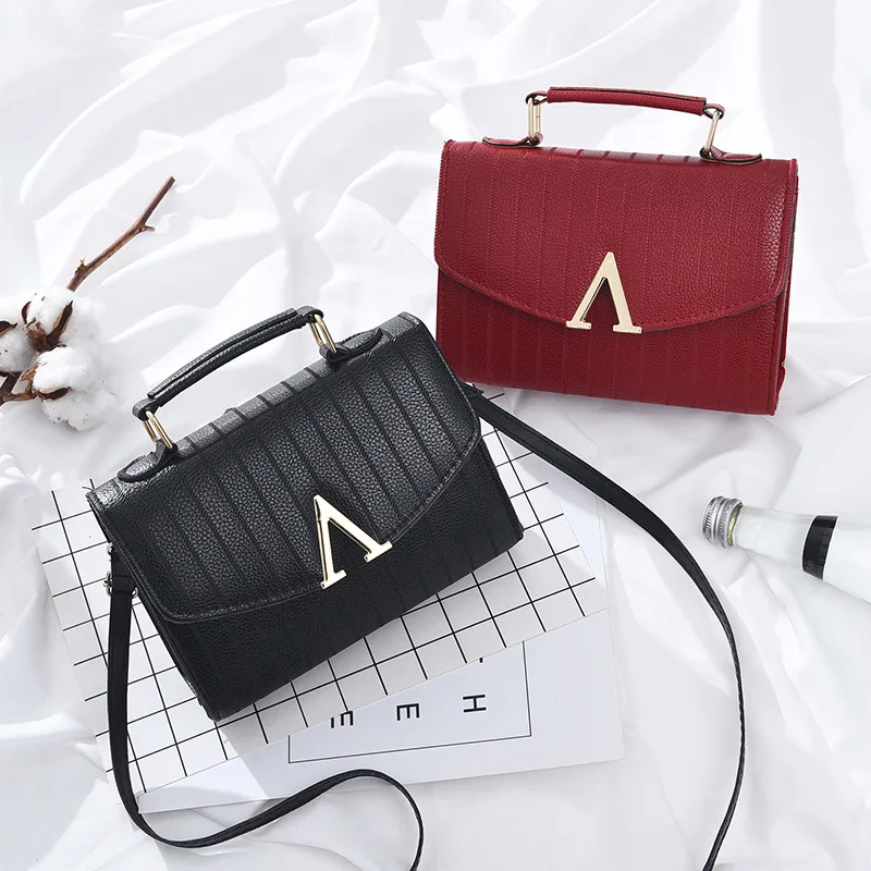 

Retro Stripes Crossbody Bags for Women Letter V Purses and Handbags Ladies Large-capacity Shoulder Bag Pu Leather Small Totes