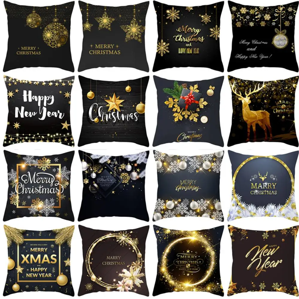 RULDGEE полиэстер персиковая кожа наволочка для черного золота Рождество 2019 Новинка