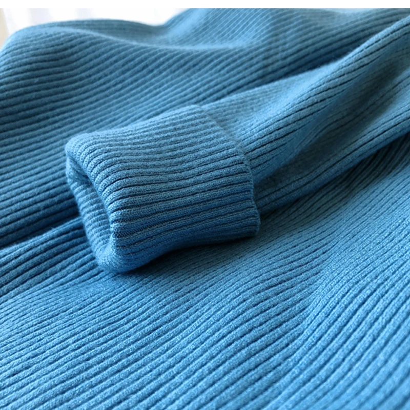 Зимние топы Женский вязаный свитер повседневный мягкий джемпер с высоким