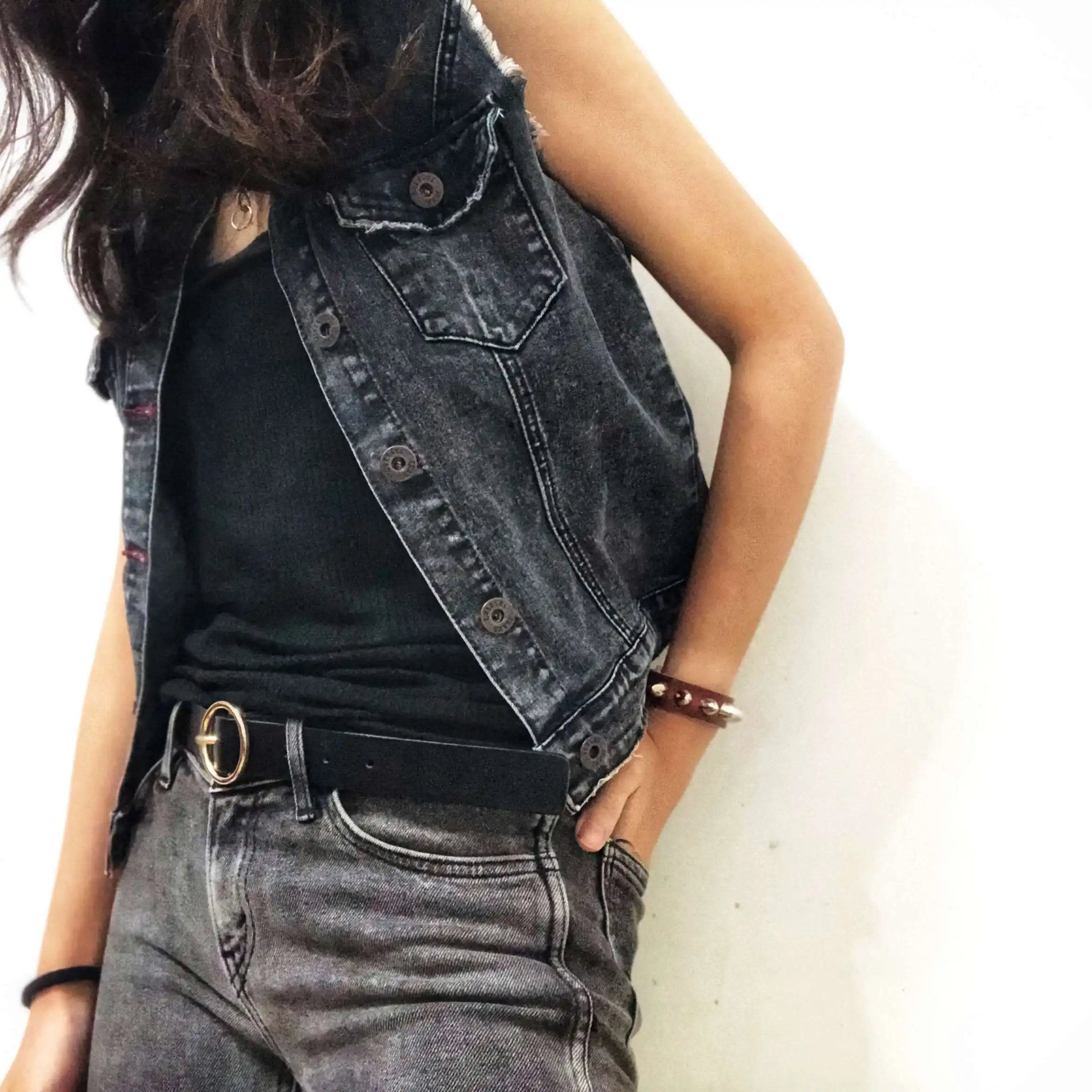 Женское кольцо из натуральной кожи круглая пряжка подходящие ко всему джинсы