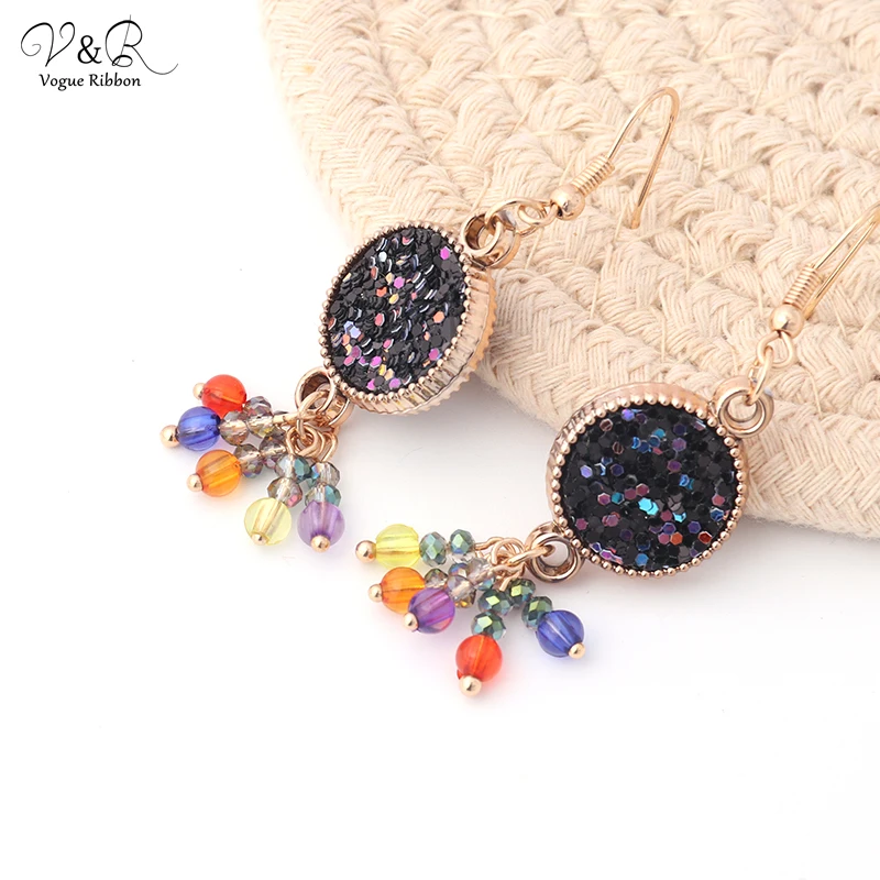 Серьги-Крючки ручной работы с жемчугом украшенные проволокой/искусственными