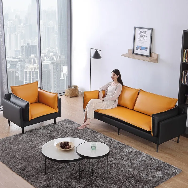 Офисный диван чайный столик оптовая продажа искусственный простой современный