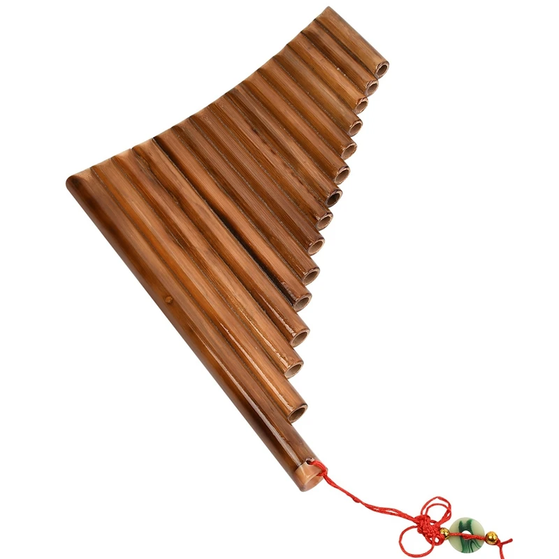 Pan Flute 15 Pipes Tunable Natural Bamboo From Traditional Woodwind Instrument Included Accessories | Спорт и развлечения