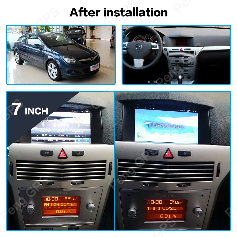 Четырехъядерный CD DVD плеер 2 Din стерео Android 7,1 Автомагнитола для Opel Astra H 2006-2011 gps навигация Авторадио головное устройство wifi FM