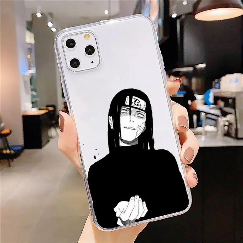 

Naruto Cute Cartoon Anime Sasuke Phone Case Transparent soft For iphone 5 5s 5c se 6 6s 7 8 11 12 plus mini x xs xr pro max
