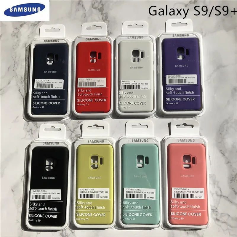 Чехол для Samsung Galaxy S9 Plus из жидкого силикона шелковистый мягкий на ощупь чехол ТПУ