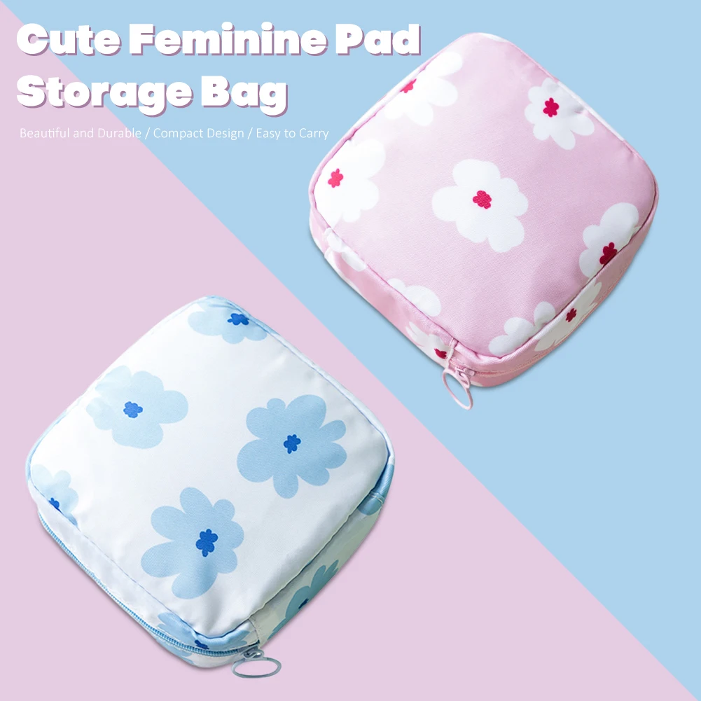 

Feminine Pad Storage Bag Portable Fabric Sanitary Towel Napkin Pad Purse Bag Organizer Pouch Girls Feminine Hygiene Pad Storage