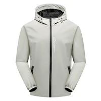 mens windbreaker autumn mens jacket casual hooded coat print four colors m 5xl zippered door pocket decorative flight suit