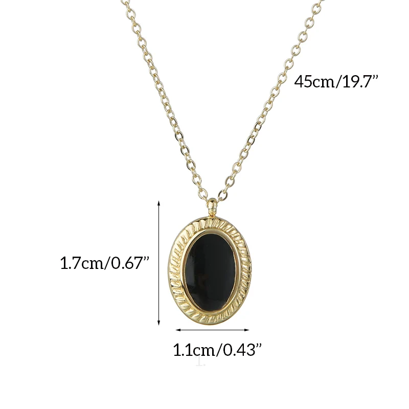 

Black Pearls Piercing Elegant Necklaces Pentants Gold Stainless Steel Retro Make Old Pendant Jewelry Party For Girl Women Gift