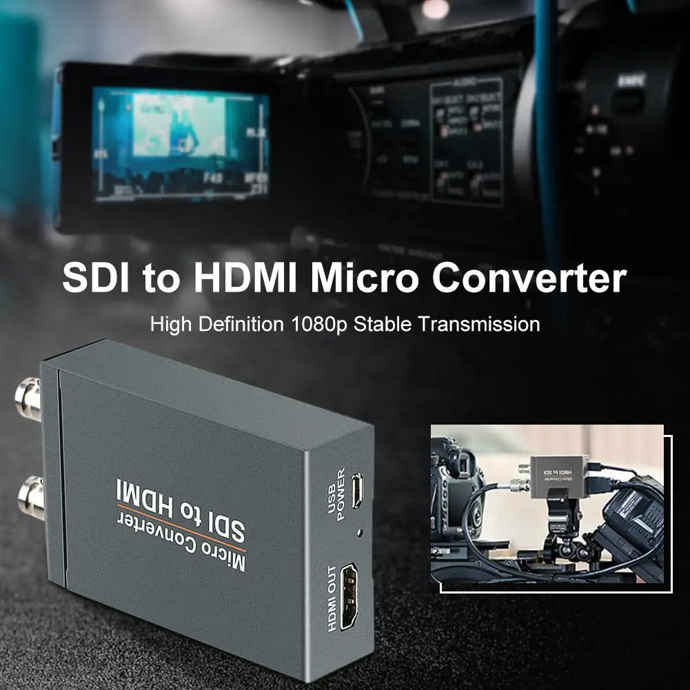SDI к HDMI/HDMI с питанием Mini 3G HD SD видео микро Конвертер адаптер аудио Авто форматом