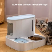 pet cat food bowl 3ldog automatic feeder with dry food storage cat drinking water bowl high quality safety material pet supplies