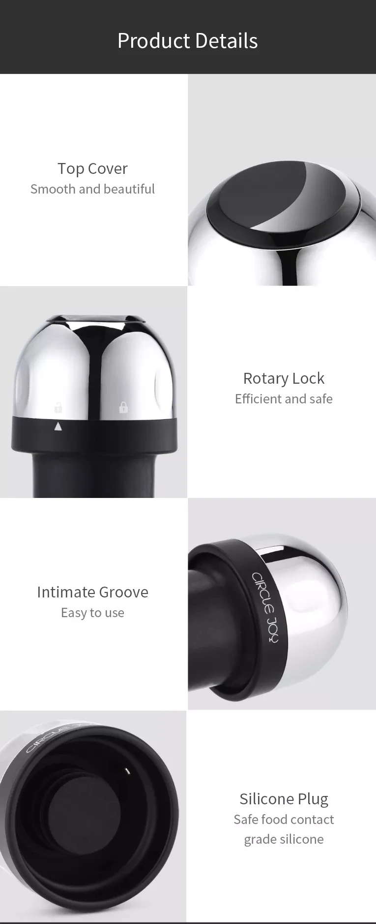 MI Mijia Circle Joy Сверкающее вино мини пробка для шампанского мини-пробка эффективное сохранение мини пробка для вина из нержавеющей стали