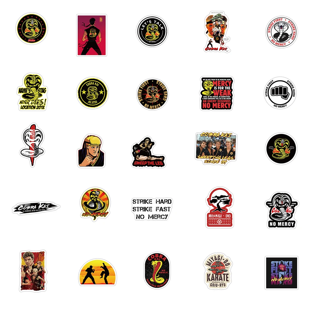 

10/30/50PCS Classic Cobra Kai TV Show Stickers Skateboard Fridge Laptop Motorcycle Luggage Cartoon Graffiti Sticker Decal Gift