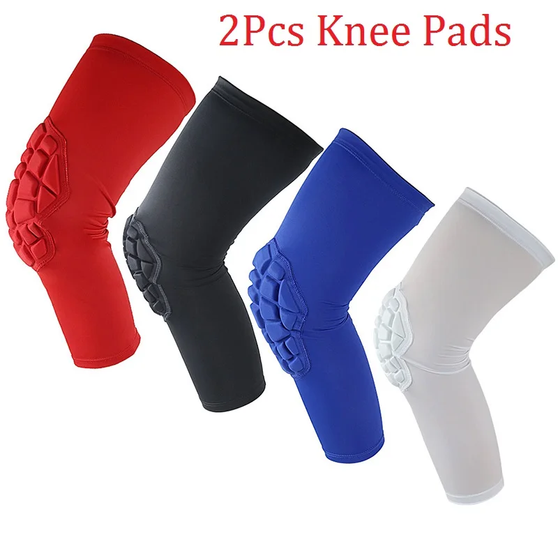 

2 шт. ячеистые наколенники для баскетбола, спортивный волейбольный наколенник, наколенник, поддерживающий футбол, Компрессионные рукава дл...