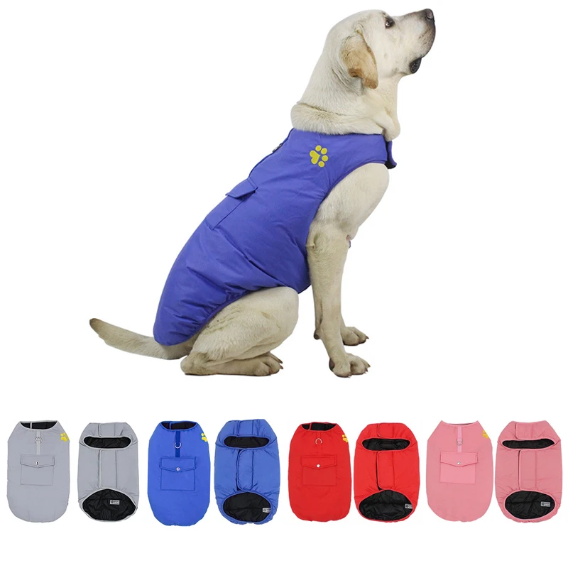 Мягкая зимняя теплая одежда для домашних животных водонепроницаемый жилет