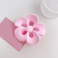 adornment candy colored flowers plastic hairpin frosted hairpin spring clip claw cute fashion hair accessories