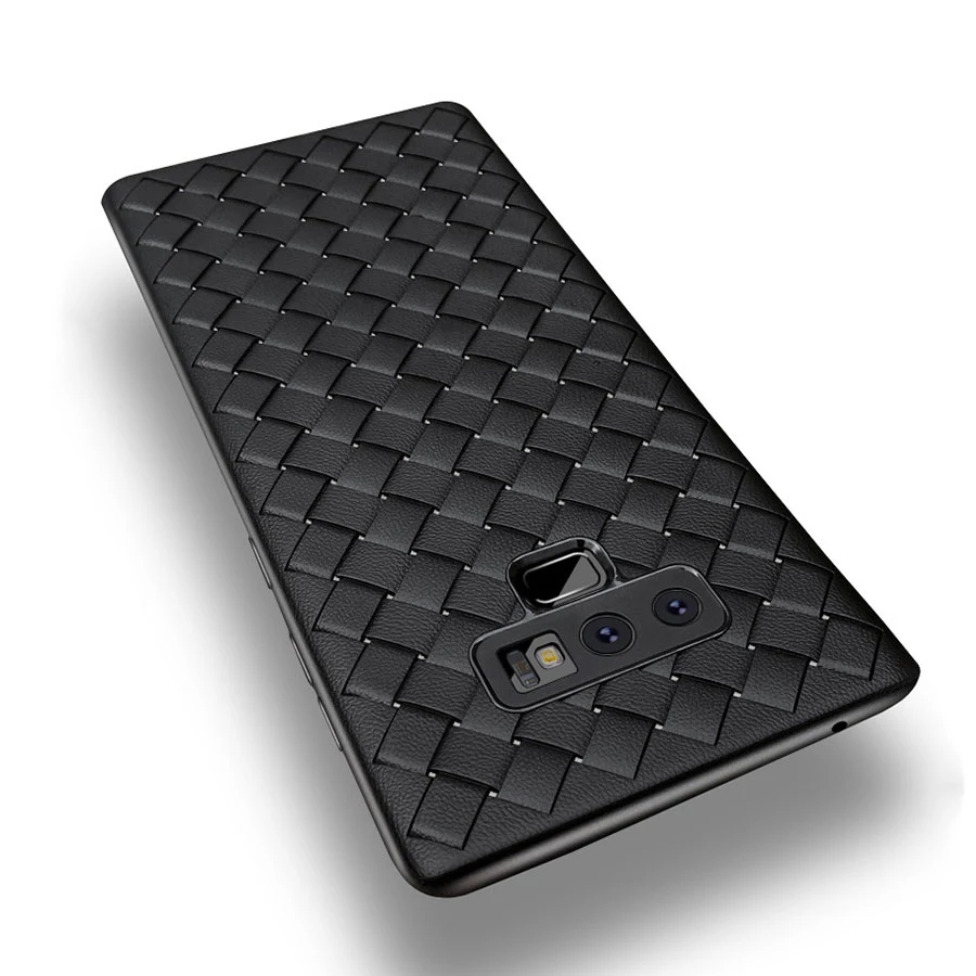 Роскошный Плетеный чехол для Samsung Galaxy Note 8 9 10 Pro A6 A8 Plus A7 A9 2018 J8 J4 J6 Prime мягкие
