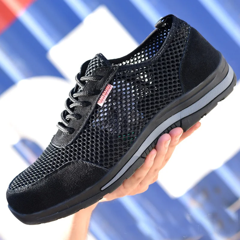 Мужские легкие кроссовки из сетчатого материала дышащие сандалии для защиты от