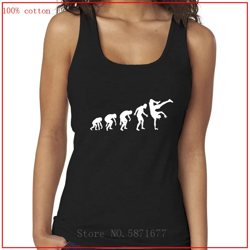 Bboying evolution белые топы на бретелях женская одежда футболка женские жилет
