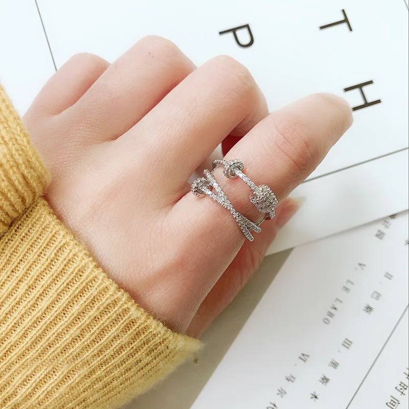Хит продаж изысканные женские кольца белого цвета с тремя кольцами Женские