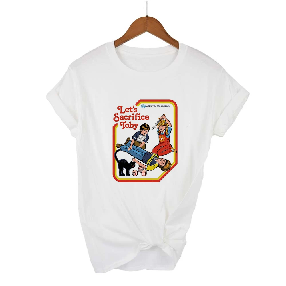 Женская одежда Let Sacrifice эстетическая футболка для спортзала Хэллоуин Kawaii Humor