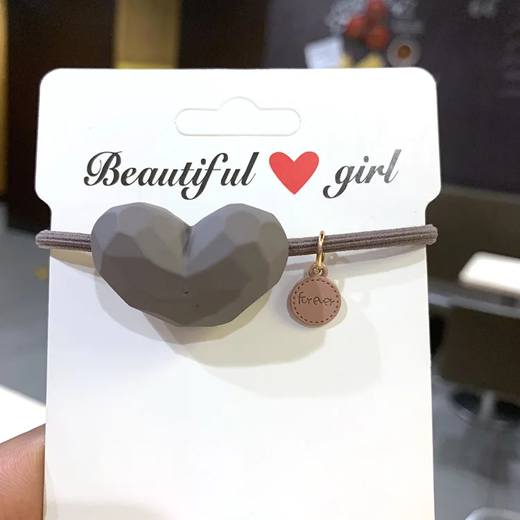 2020 2021 Ретро резинка для волос в форме сердца резинки аксессуары девочек