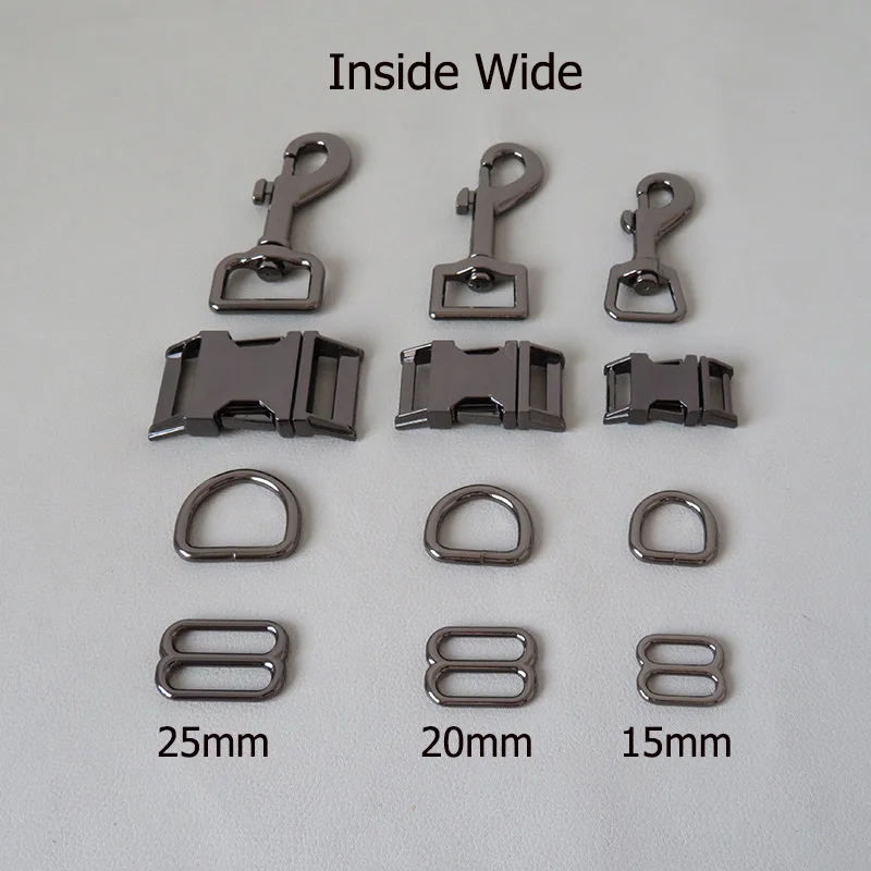 

50Sets/Pack Wholesale Metal Slider D Ring Release Belt Buckle Snap Hook Clasp For Dog Collar Pacacord Leash Pet Straps Accessory