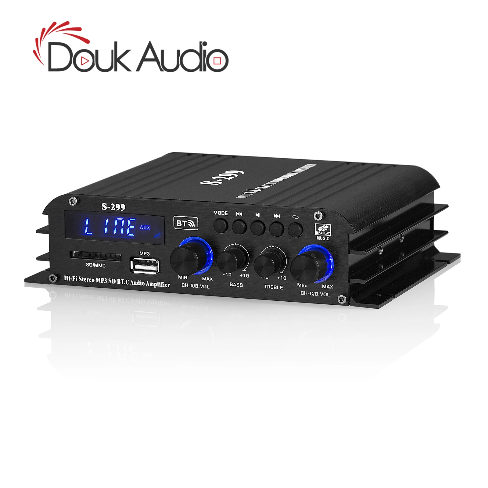 Douk Audio Home/Car/Marine 4 канальный цифровой усилитель стерео Bluetooth 5 0|Усилители мощности| |