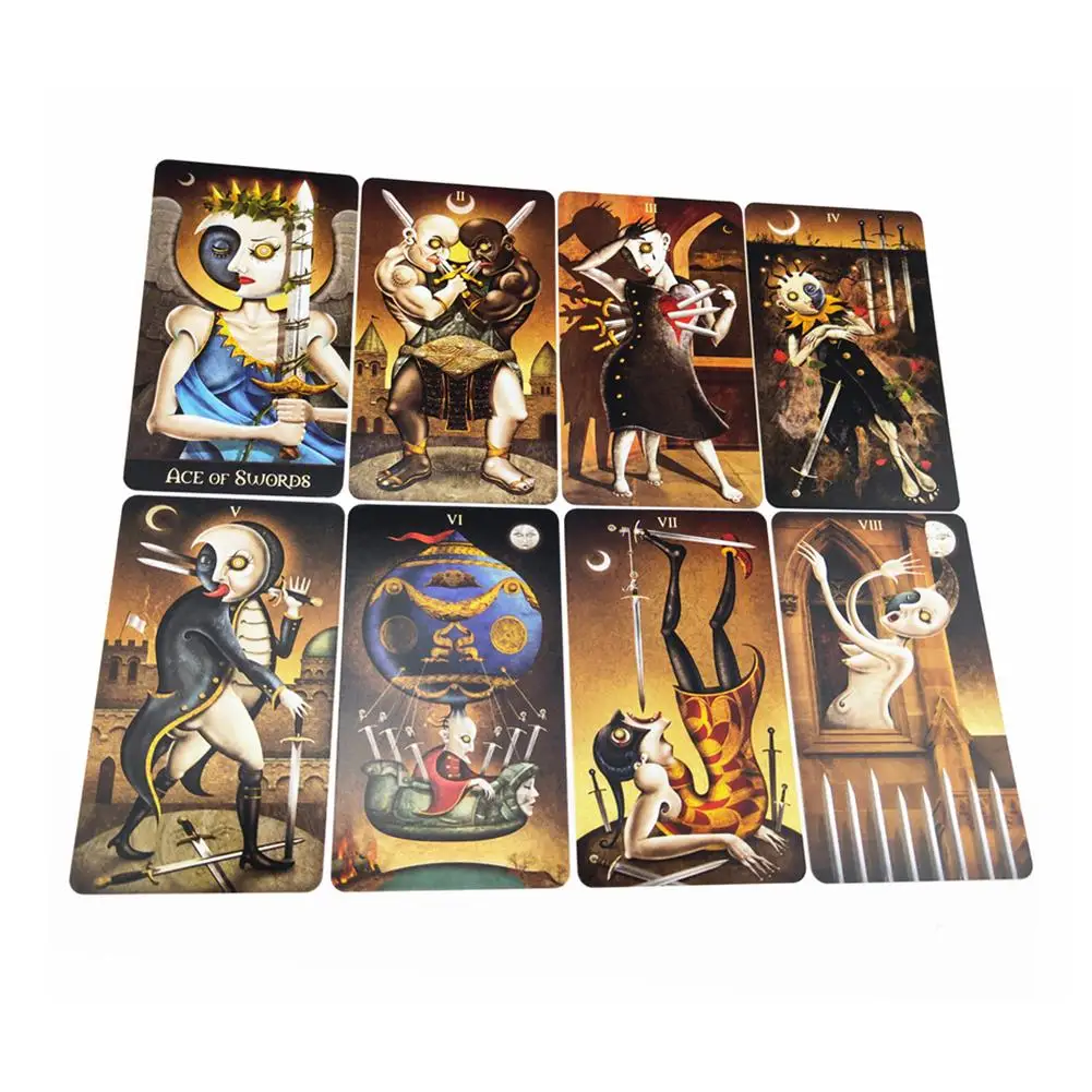 78 карт, английская настольная игра, Deviant Moon Tarot, английская версия, вечерние карты для использования и использования, использование карт Таро, игра для гадания