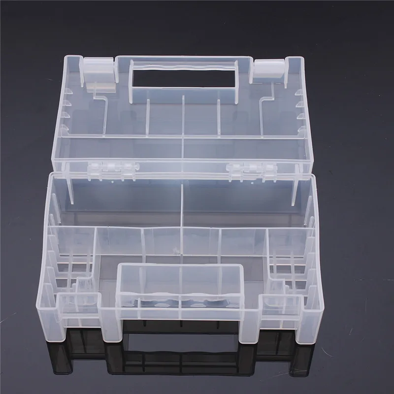 

Translucent Hard Plastic Case Holder Storage Box for AA AAA C Battery Useful Battery Box Battery Tool Storage Household Tools