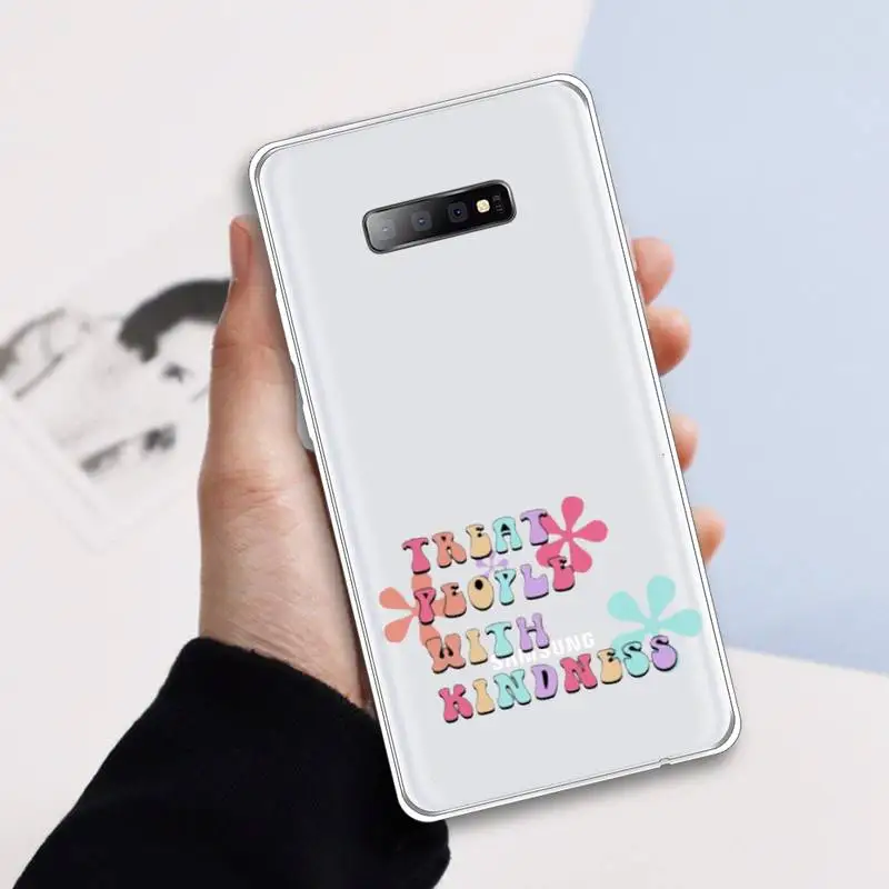 

Harry Styles Treat People With Kindness Phone Case Transparent For Samsung Galaxy A 71 21s S note 8 9 10 plus 20 ultra