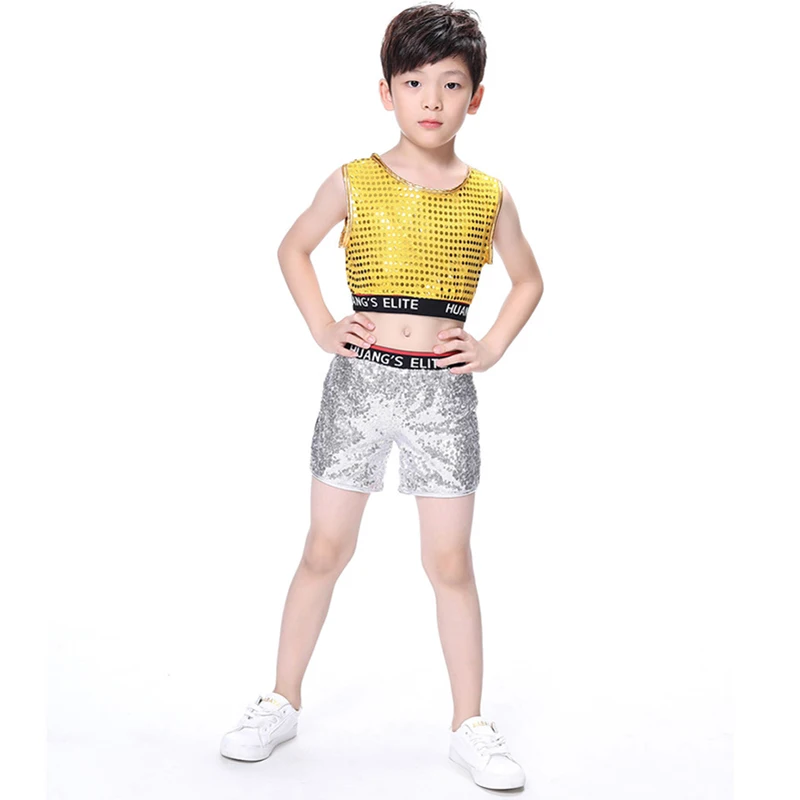 Детская танцевальная одежда с блестками для выступлений современный