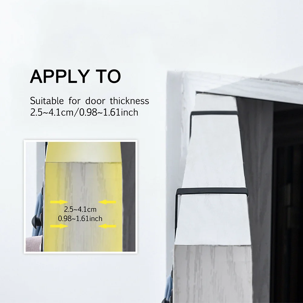 

Living Room Durable Stainless Steel Door Hook Punch-free Hanging Home Storage Flexible Kitchen Heavy Duty Multifunctional