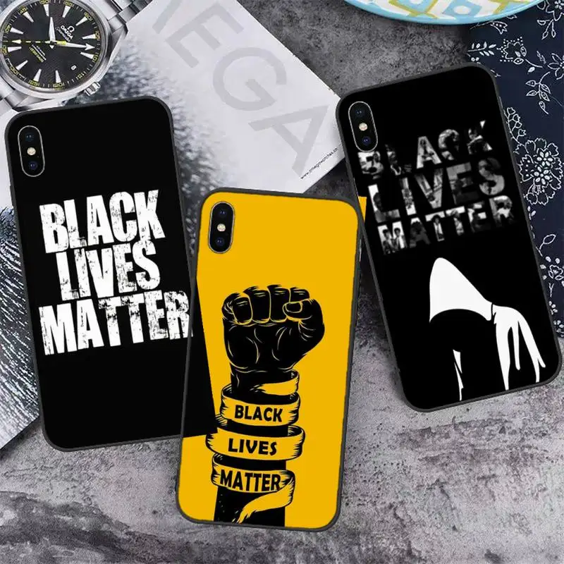 

BLACK LIVES MATTER Printed Phone Case for iPhone 13 12 11 mini pro XS MAX 8 7 6 6S Plus X 5S SE 2020 XR
