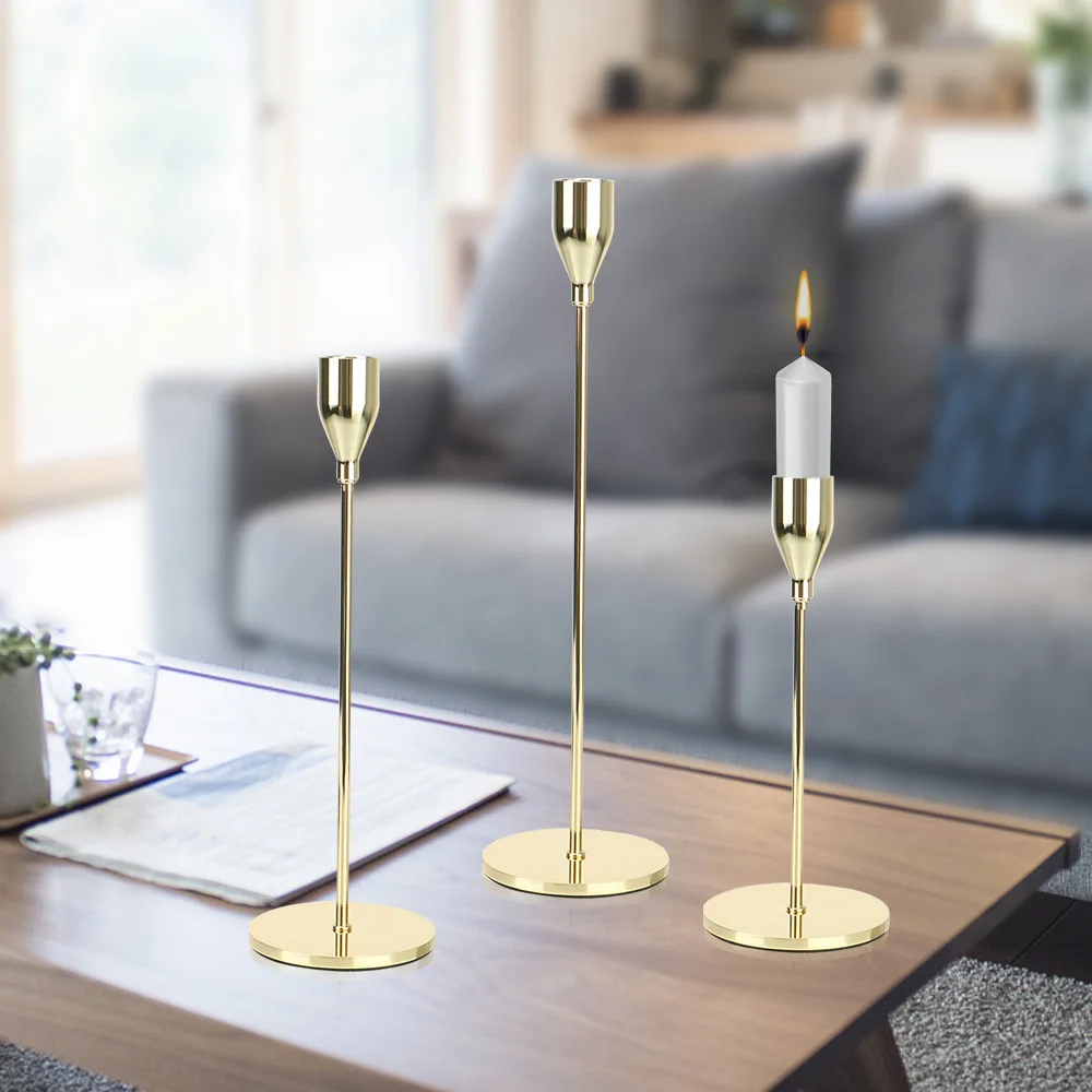 

Luxury Candlestick Home Decor Metal Candle Holders Fashion Wedding Candle Stand Candelabra Table Exquisite Candlestick