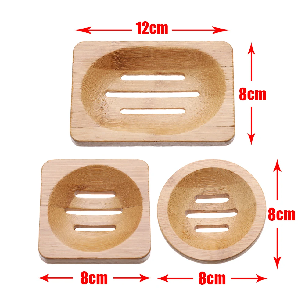 

Wooden Soap Tray Drainer Dishes Bath Shower Soap Holder Drain Bamboo Box Sanitary Ware Suite Bathroom Supplies Bathroom Hardware