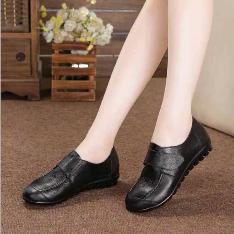 

Women flats genuine leather shoes summer fashion casual comfortable women shoes solid lace-up shoes woman female ladies shoes