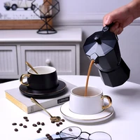 modern minimalist black and white ceramic cup latte coffee cup fashion mug afternoon tea milk cup phnom penh breakfast cup